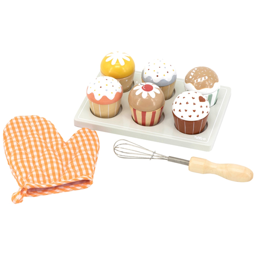 Tryco Wooden Cupcakes Set - Wooden educational toy - image 1 | Labebe