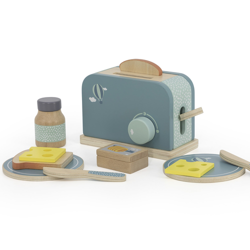 Label Label Toaster Green - ხის განსავითარებელი სათამაშო - image 1 | Labebe