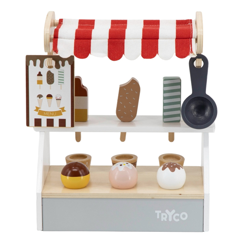 Tryco Wooden Ice Cream Cart - ხის განსავითარებელი სათამაშო - image 1 | Labebe