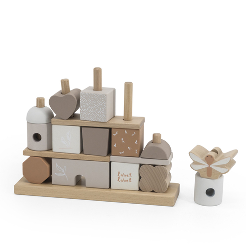 Label Label Stacking Blocks Nougat - Деревянная развивающая игрушка - изображение 2 | Labebe