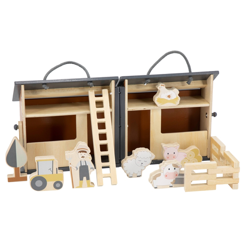 Tryco Wooden Foldable Farmhouse - Деревянная развивающая игрушка - изображение 3 | Labebe