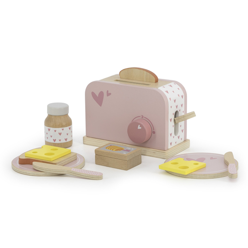 Label Label Toaster Pink - Wooden educational toy - image 1 | Labebe