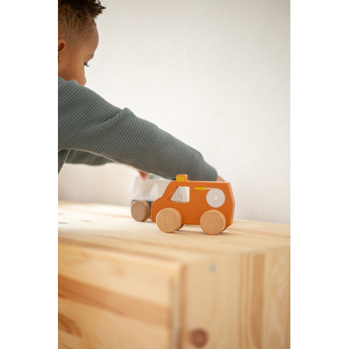 Tryco Wooden Fire Truck Toy - Деревянная развивающая игрушка - изображение 4 | Labebe
