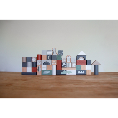 Tryco Wooden Block Set 50 pcs - Деревянная развивающая игрушка - изображение 8 | Labebe