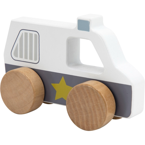 Tryco Wooden Police Car Toy - ხის განსავითარებელი სათამაშო - image 2 | Labebe