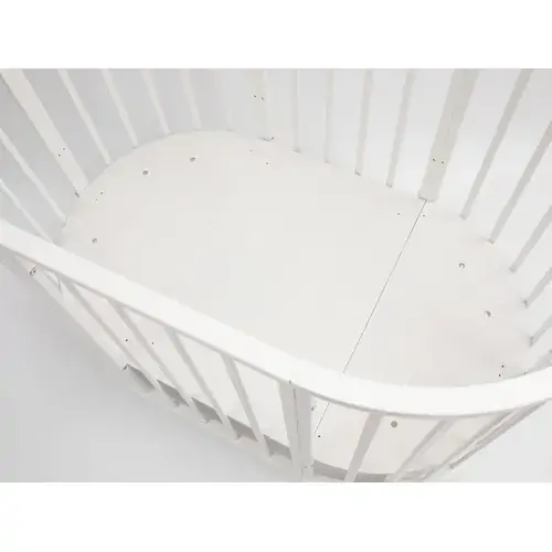 SKV Company Round & Oval White - Baby oval crib with universal swing mechanism - image 15 | Labebe
