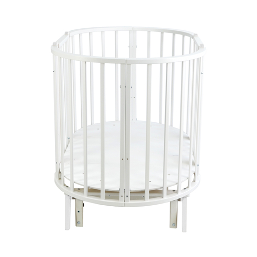 SKV Company Round & Oval White - Baby oval crib with universal swing mechanism - image 14 | Labebe