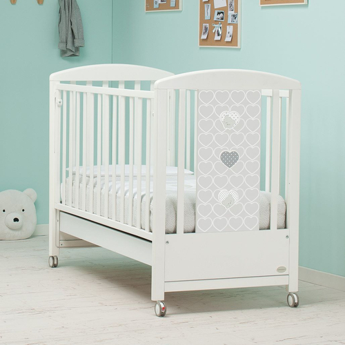 Foppa Pedretti lovely Bianco - Wooden baby cot on wheels - image 1 | Labebe
