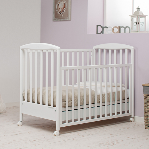Foppa Pedretti Lucy Bianco - Wooden baby cot on wheels - image 1 | Labebe