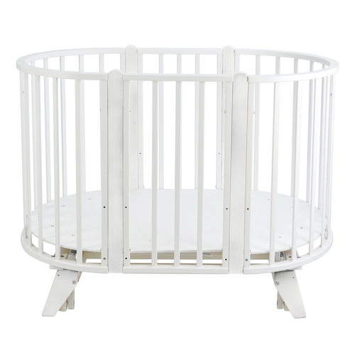 SKV Company Round & Oval White - Baby oval crib with universal swing mechanism - image 13 | Labebe