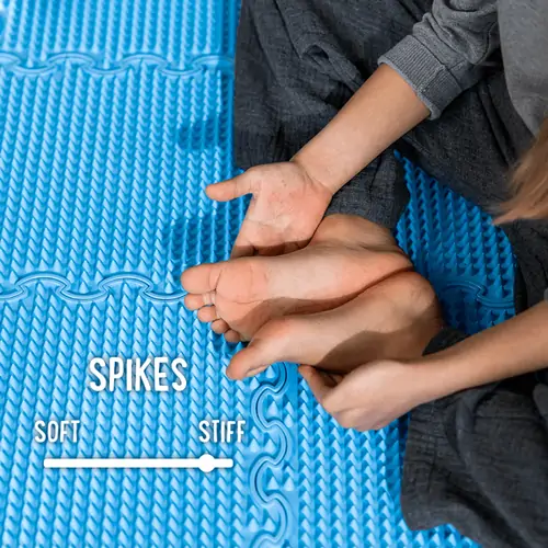 ORTOTO Spikes / Stiff (Azure Blue) (1 pcs.-30*30 cm) - Massage Puzzle Mat - image 2 | Labebe