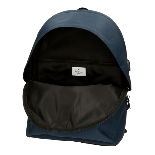 Pepe Jeans Aris Evergreen Two Compartment Laptop Backpack Navy Blue - Детский рюкзак - изображение 6 | Labebe