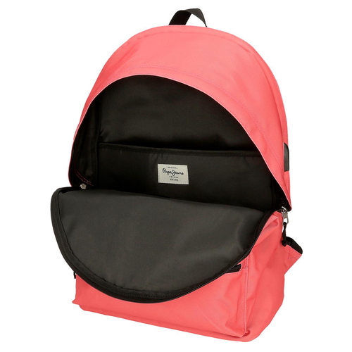 Pepe Jeans Aris Colorful Two Compartment Laptop Backpack Coral - Детский рюкзак - изображение 6 | Labebe
