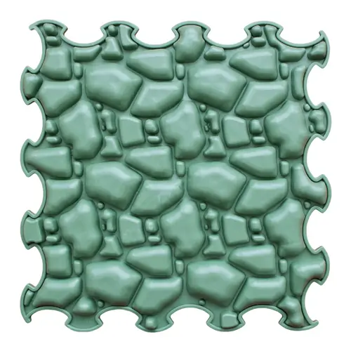 ORTOTO Stones / Stiff (Midnight Green) (1 pcs.-30*30 cm) - Коврик-пазл для сенсорного массажа стоп - изображение 1 | Labebe