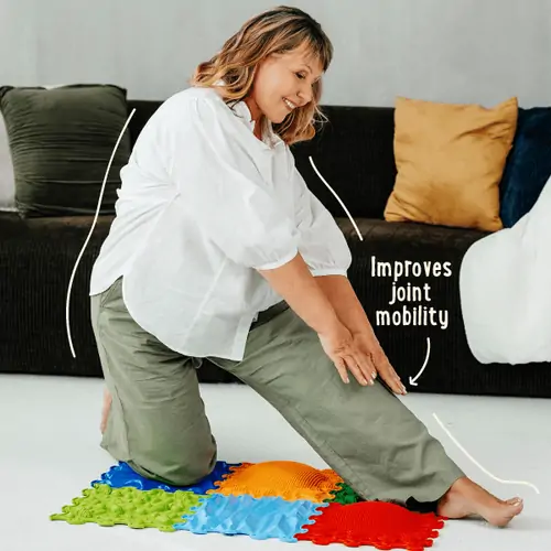 ORTOTO Intensive Barefoot Path (6 pcs.-30*30 cm) - Sensory Massage Puzzle Mats Set - image 2 | Labebe