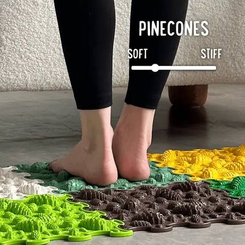 ORTOTO Pinecones / Soft (Midnight Green) (1 pcs.-30*30 cm) - Massage Puzzle Mat - image 2 | Labebe