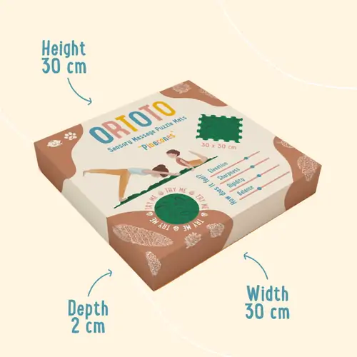 ORTOTO Pinecones / Stiff (Dark Chocolate) (1 pcs.-30*30 cm) - Massage Puzzle Mat - image 5 | Labebe