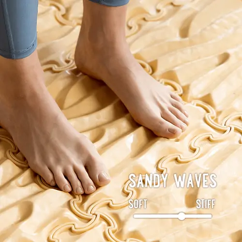 ORTOTO Sandy Waves / Stiff (Caramel Milk) (1 pcs.-30*30 cm) - ხალიჩა-ფაზლი ფეხების სენსორული მასაჟისთვის - image 2 | Labebe