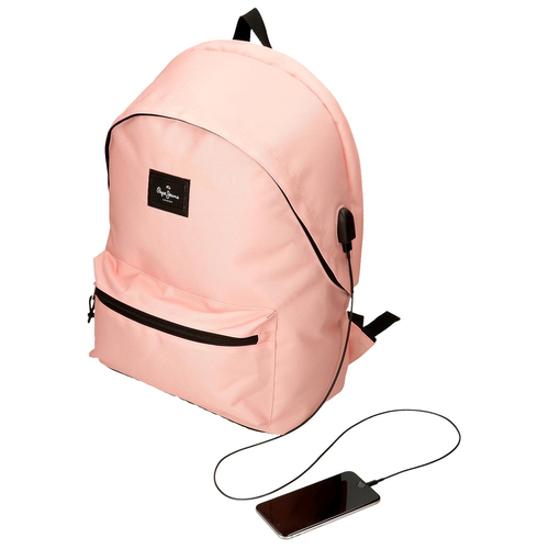 Pepe Jeans Aris Colorful Two Compartment Laptop Backpack Light Pink - Детский рюкзак - изображение 7 | Labebe