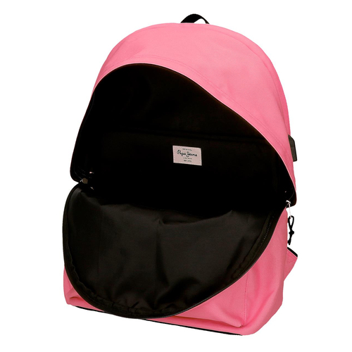 Pepe Jeans Aris Colorful Two Compartment Laptop Backpack Fuchsia - Kids laptop backpack - image 6 | Labebe