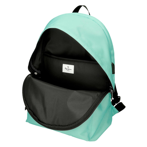 Pepe Jeans Aris Colorful Two Compartment Laptop Backpack Aguamar - Детский рюкзак - изображение 6 | Labebe