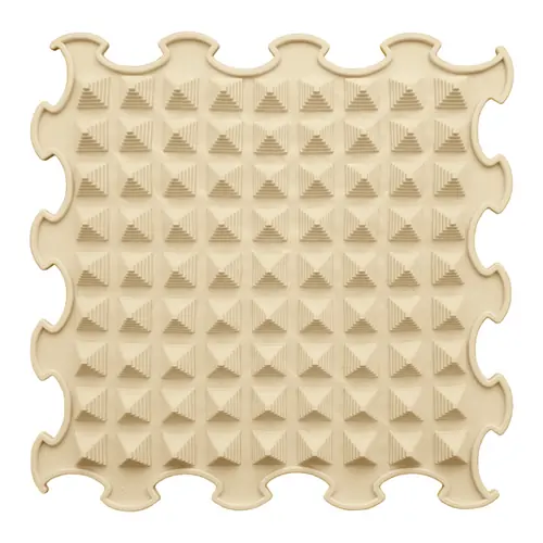 ORTOTO Little Pyramids / Soft (Milky White) (1 pcs.-30*30 cm) - Коврик-пазл для сенсорного массажа стоп - изображение 1 | Labebe
