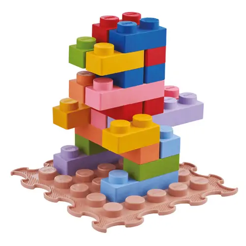 ORTOTO World Of Sensory Soft Bricks Large Set (32 pcs.) - ხალიჩა-ფაზლების ნაკრები ფეხების სენსორული მასაჟისთვის - image 1 | Labebe