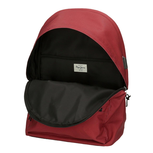 Pepe Jeans Aris Evergreen Two Compartment Laptop Backpack Dark Red - Детский рюкзак - изображение 6 | Labebe