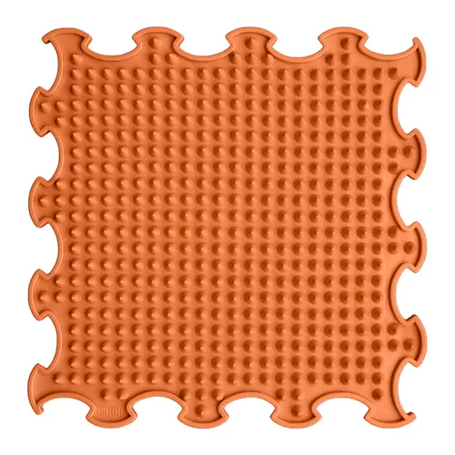 ORTOTO Spikes / Soft (Pumpkin Orange) (1 pcs.-30*30 cm) - Коврик-пазл для сенсорного массажа стоп - изображение 1 | Labebe