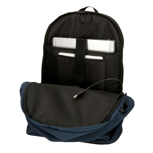 Pepe Jeans Aris Evergreen Two Compartment Laptop Backpack Navy Blue - Детский рюкзак - изображение 5 | Labebe