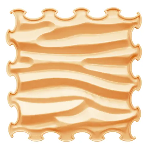 ORTOTO Sandy Waves / Stiff (Caramel Milk) (1 pcs.-30*30 cm) - Коврик-пазл для сенсорного массажа стоп - изображение 1 | Labebe