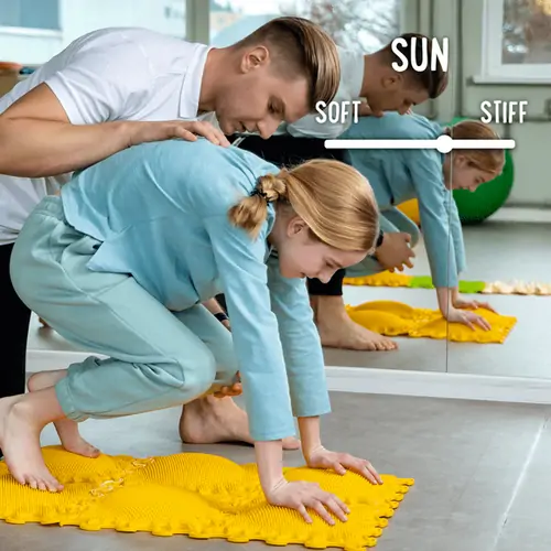 ORTOTO Shining Sun / Stiff (Yellow) (1 pcs.-30*30 cm) - Massage Puzzle Mat - image 2 | Labebe