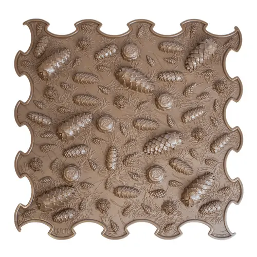 ORTOTO Pinecones / Stiff (Dark Chocolate) (1 pcs.-30*30 cm) - Коврик-пазл для сенсорного массажа стоп - изображение 1 | Labebe