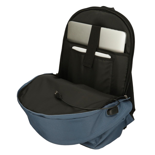 Pepe Jeans Aris Evergreen Two Compartment Laptop Backpack Blue Denim - Детский рюкзак - изображение 6 | Labebe
