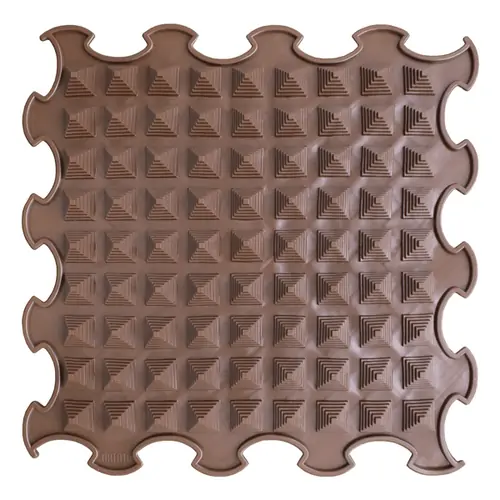 ORTOTO Little Pyramids / Stiff (Dark Chocolate) (1 pcs.-30*30 cm) - Коврик-пазл для сенсорного массажа стоп - изображение 1 | Labebe