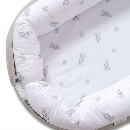 Perina Soft Cotton Grey - Кокон-гнездышко для новорожденных - изображение 13 | Labebe