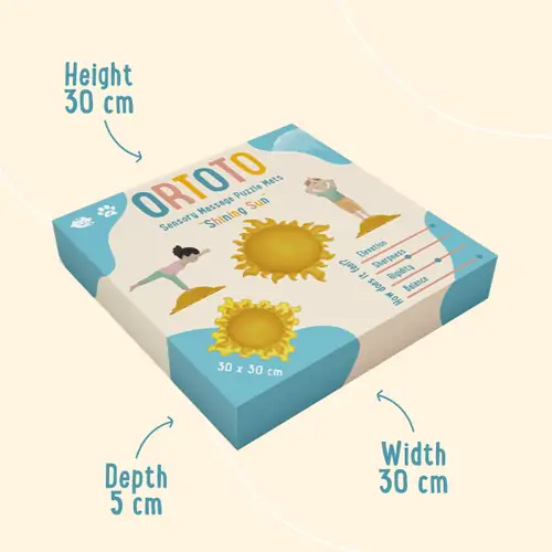 ORTOTO Shining Sun / Stiff (Milky White) (1 pcs.-30*30 cm) - ხალიჩა-ფაზლი ფეხების სენსორული მასაჟისთვის - image 5 | Labebe