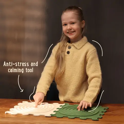 ORTOTO Mindfulness Finger Sensory Labyrinth (2 pcs.-30*30 cm) - Набор ковриков-пазлов для сенсорного массажа стоп - изображение 6 | Labebe