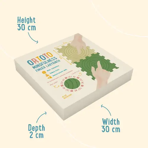 ORTOTO Mindfulness Finger Sensory Labyrinth (2 pcs.-30*30 cm) - Набор ковриков-пазлов для сенсорного массажа стоп - изображение 7 | Labebe
