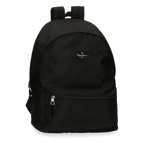 Pepe Jeans Aris Evergreen Two Compartment Laptop Backpack Black - Kids laptop backpack - image 1 | Labebe