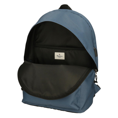 Pepe Jeans Aris Evergreen Two Compartment Laptop Backpack Blue Denim - Детский рюкзак - изображение 5 | Labebe