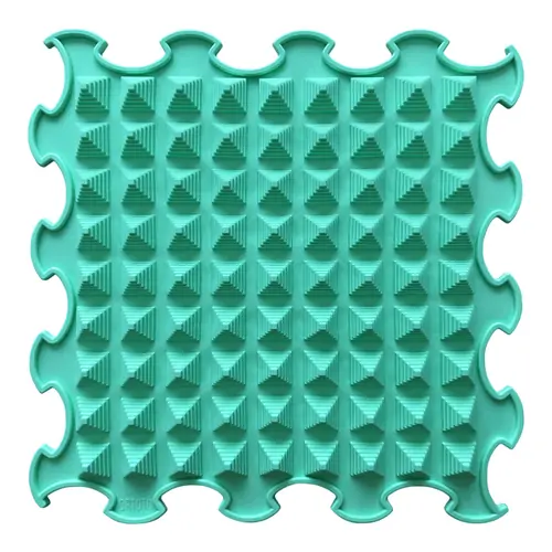 ORTOTO Little Pyramids / Stiff (Sea Turquoise) (1 pcs.-30*30 cm) - ხალიჩა-ფაზლი ფეხების სენსორული მასაჟისთვის - image 1 | Labebe