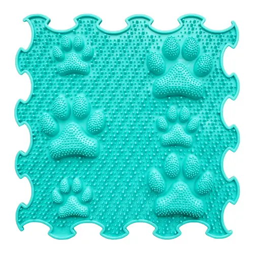 ORTOTO Lucky Paws / Stiff (Sea Turquoise) (1 pcs.-30*30 cm) - Massage Puzzle Mat - image 1 | Labebe