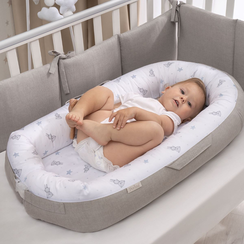 Perina Soft Cotton Grey - Кокон-гнездышко для новорожденных - изображение 18 | Labebe