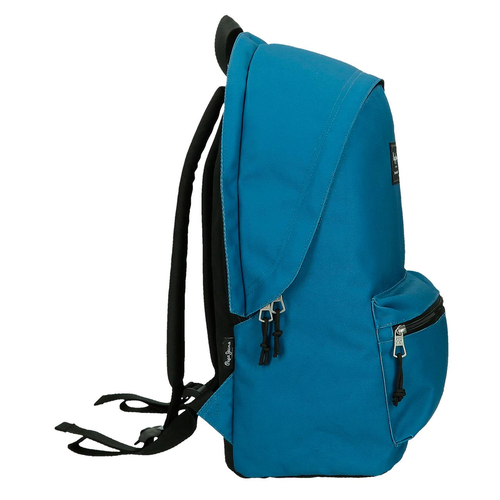 Pepe Jeans Aris Evergreen Two Compartment Laptop Backpack Blue - Детский рюкзак - изображение 2 | Labebe