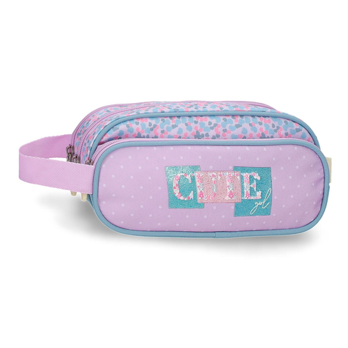 Enso Cute Girl Triple Zipper Pencil Case - Детский пенал - изображение 1 | Labebe