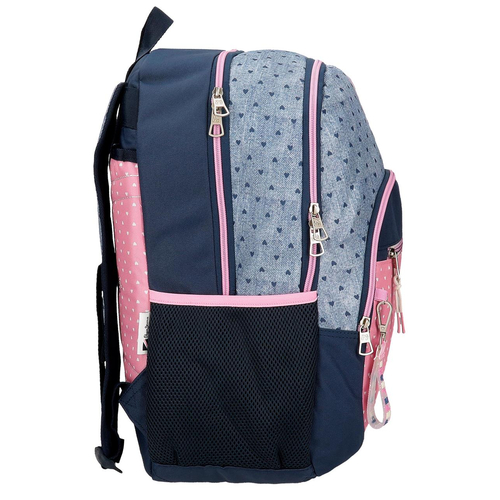 Pepe Jeans Noni Denim Backpack Double Compartment Adaptable To Cart - Детский рюкзак - изображение 2 | Labebe