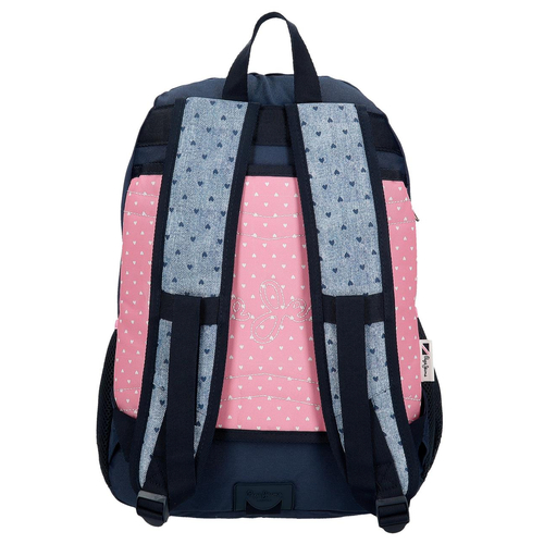 Pepe Jeans Noni Denim Backpack Double Compartment Adaptable To Cart - Детский рюкзак - изображение 3 | Labebe