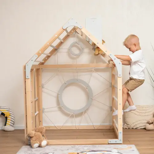 Wooden Climbing Playhouse - Деревянный детский домик - изображение 12 | Labebe