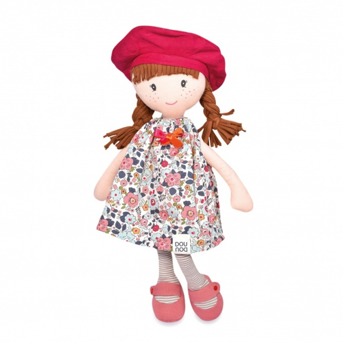 Jolijou Les Canailles Floryne Fleurs Vertes + Beret - Мягкая детская кукла - изображение 2 | Labebe